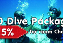 If two people get a 10 dive package each, get 15% off room charge (based on 2 people sharing and not available during Christmas and New Year) This offer is only available in Hikkaduwa.